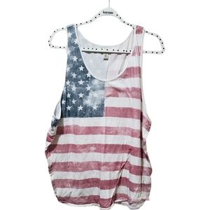 Mens Large sleeveless American flag shirt